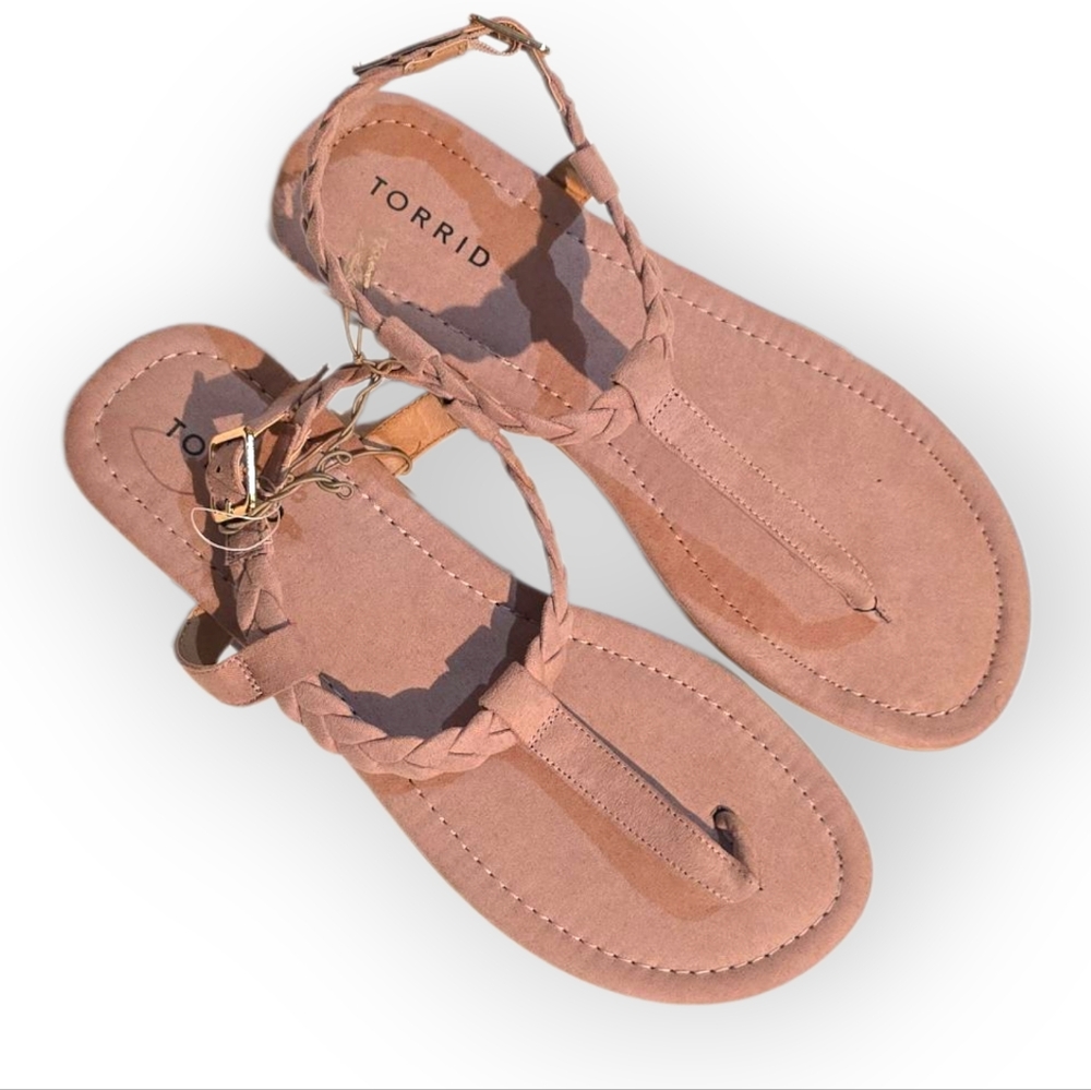 Torrid Braided Blush Thong Sandals